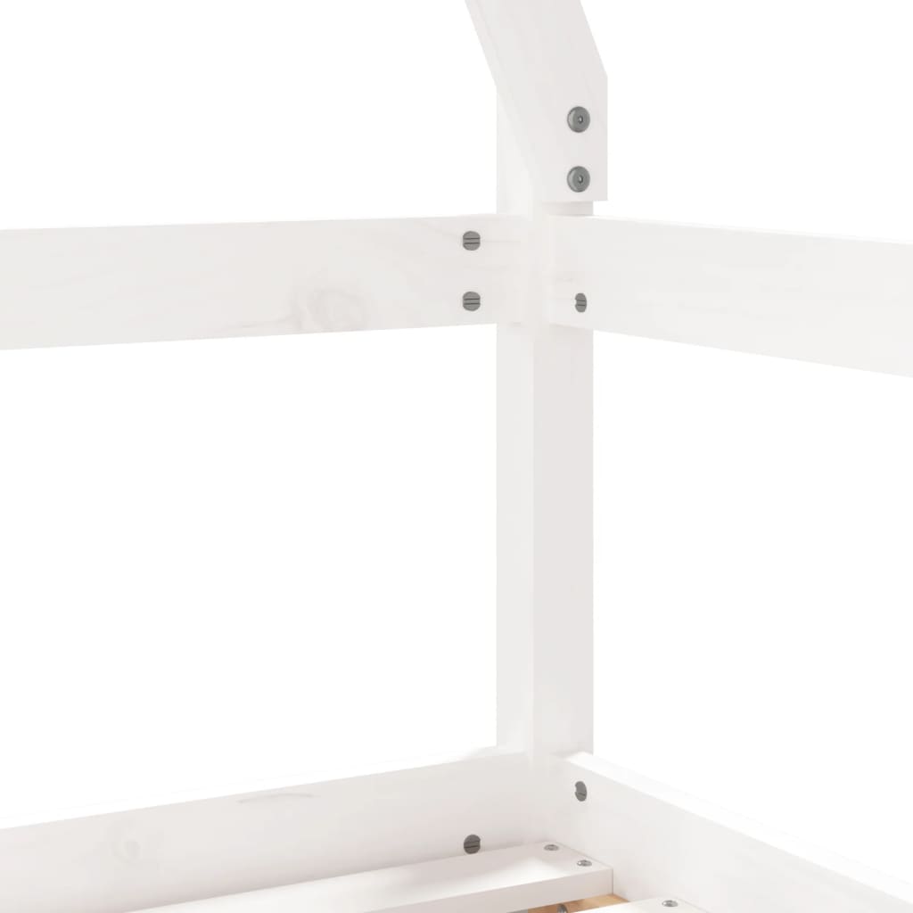Kids Solid Wood Pine Bed Frame with Drawers