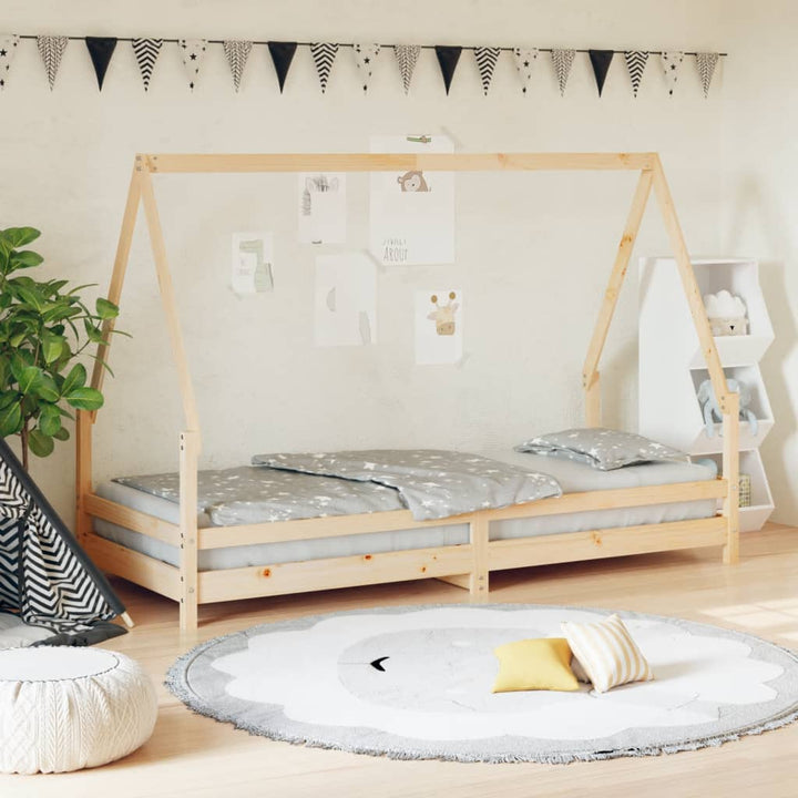 Kids Solid Wood Pine Bed Frame