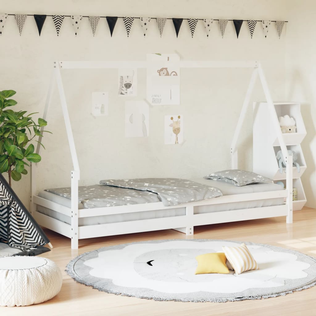 Kids Solid Wood Pine Bed Frame