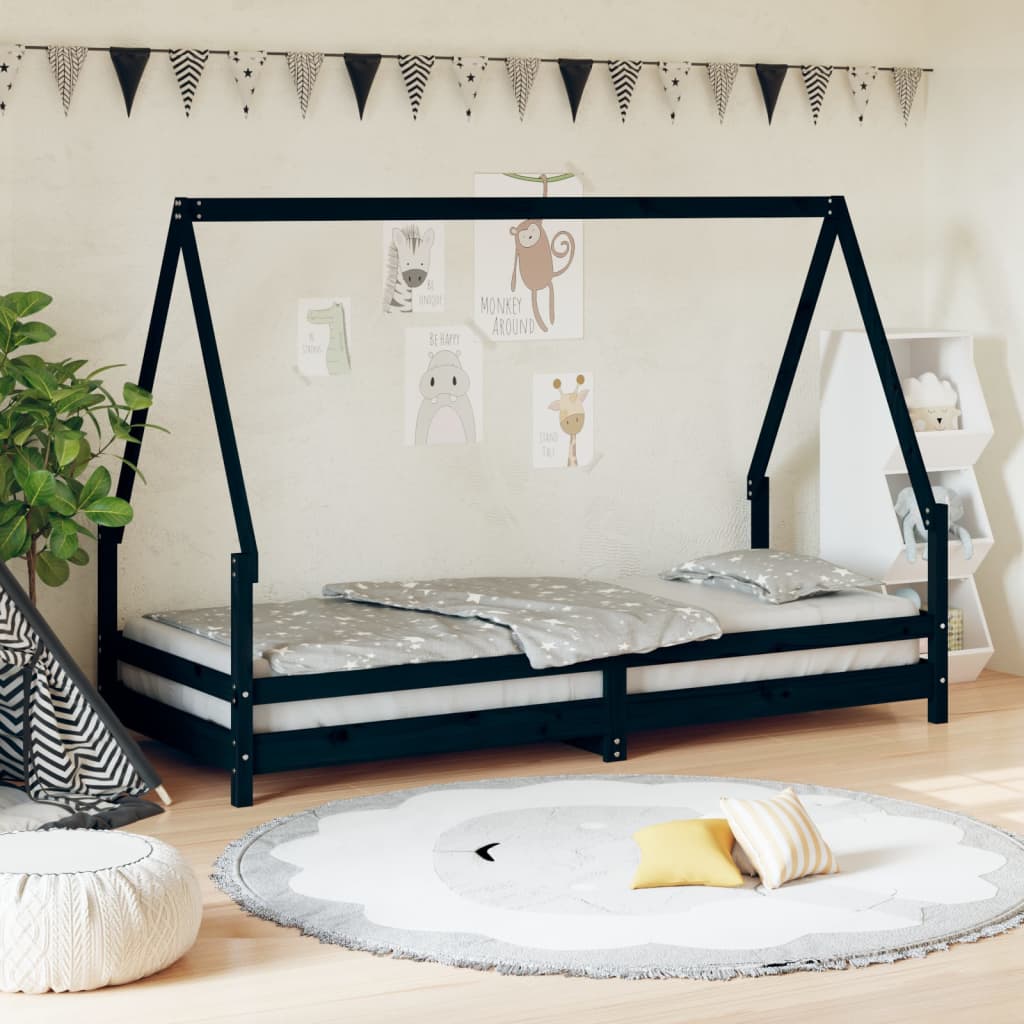 Kids Solid Wood Pine Bed Frame