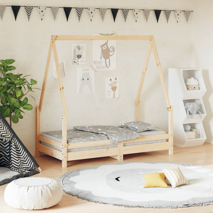 Kids Solid Wood Pine Bed Frame