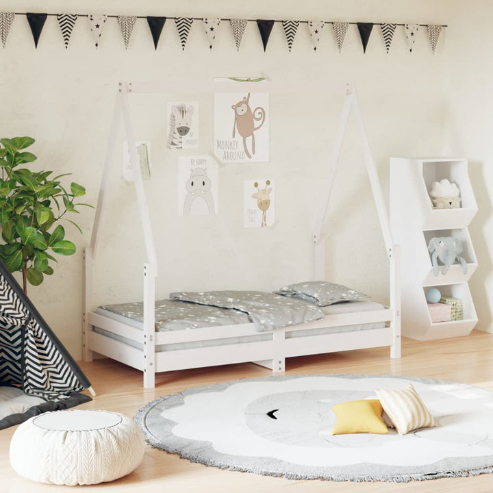Kids Solid Wood Pine Bed Frame