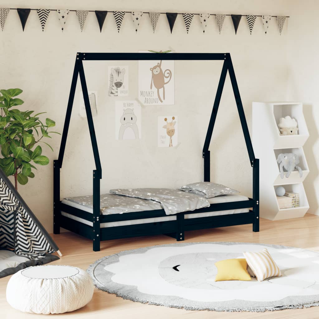 Kids Solid Wood Pine Bed Frame
