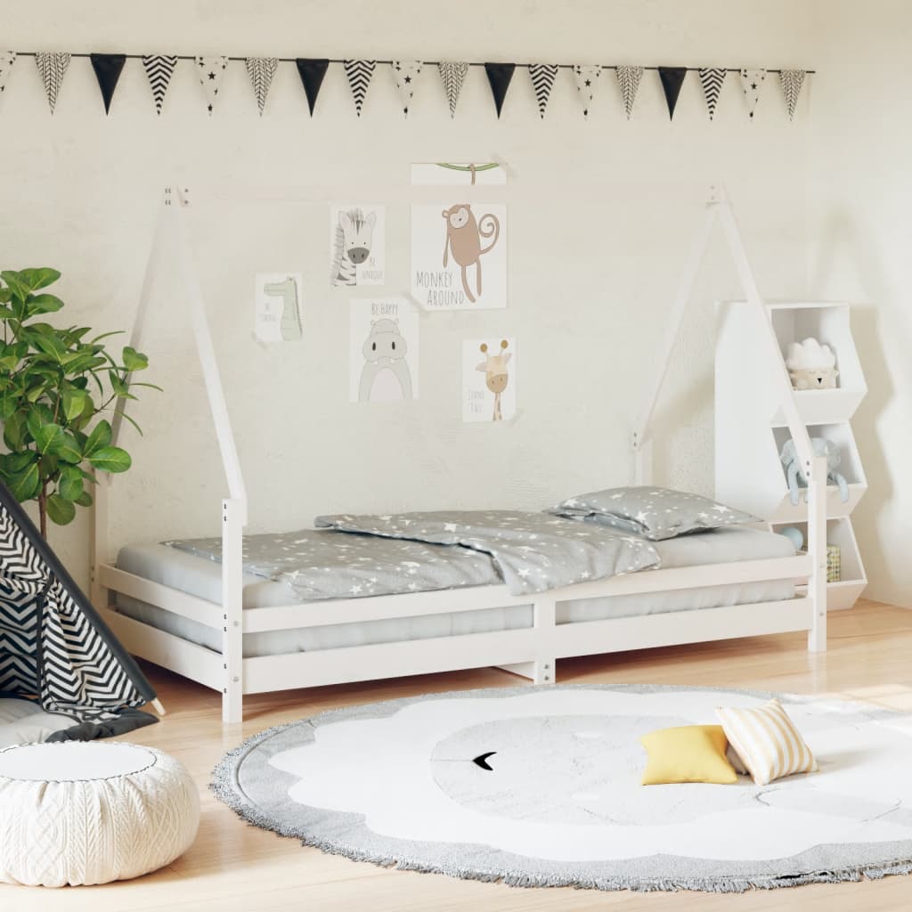 Kids Solid Wood Pine Bed Frame