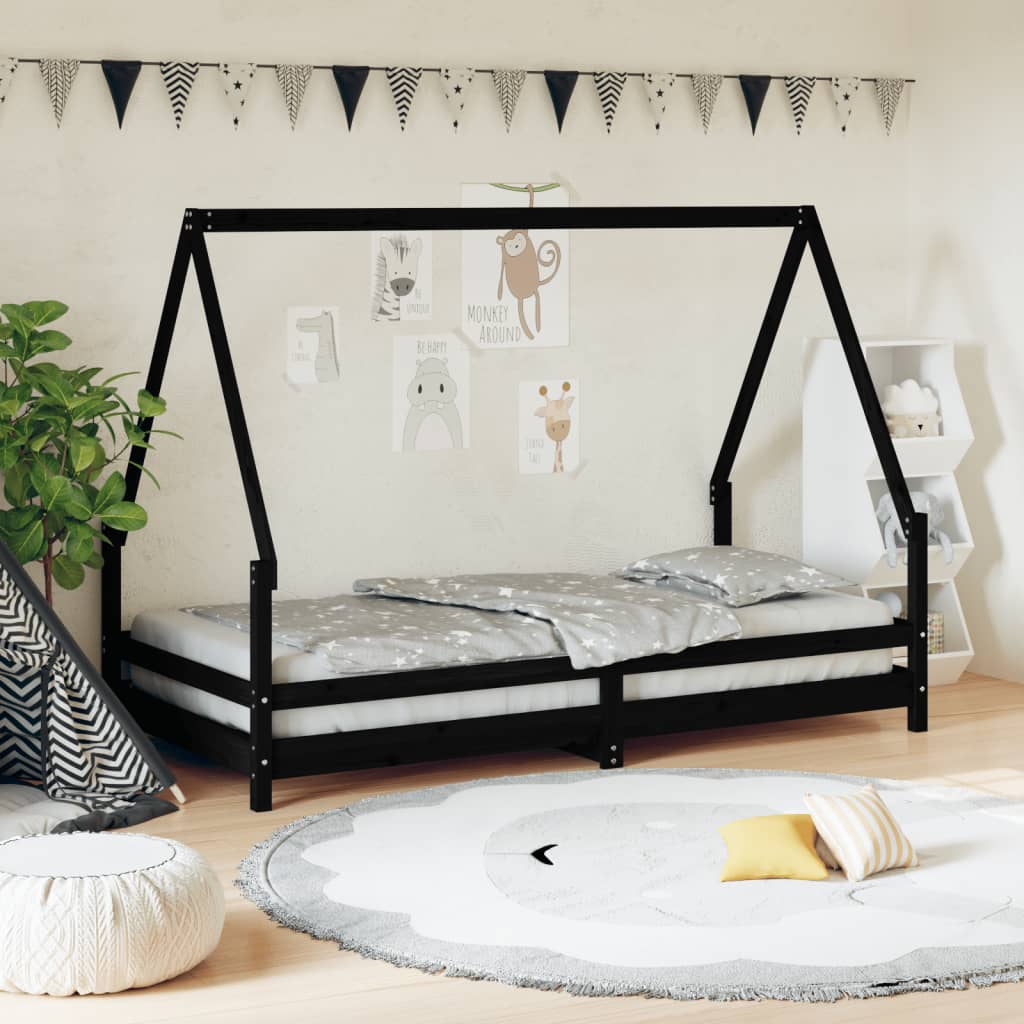 Kids Solid Wood Pine Bed Frame