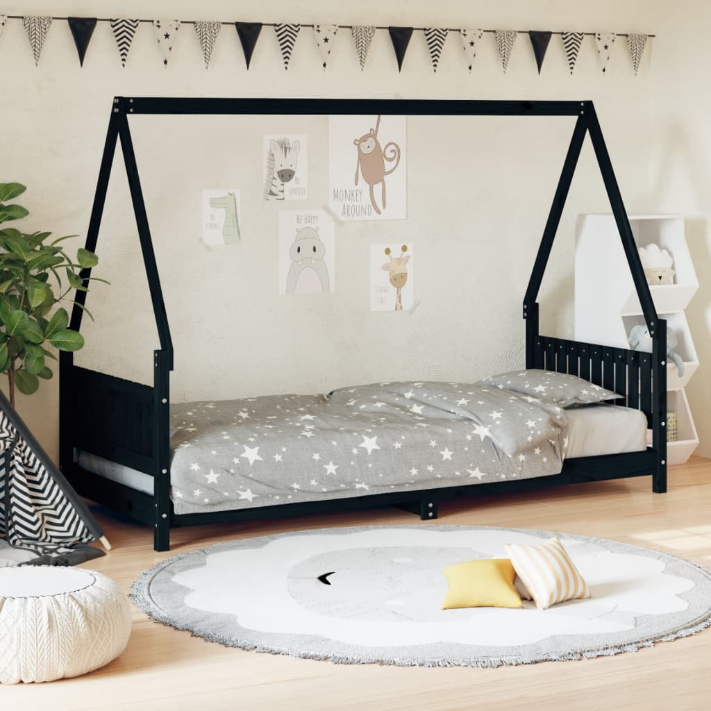 Kids Solid Wood Pine Bed Frame