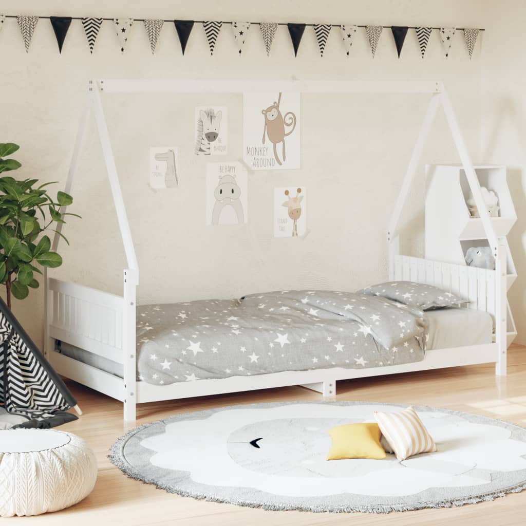 Kids Solid Wood Pine Bed Frame