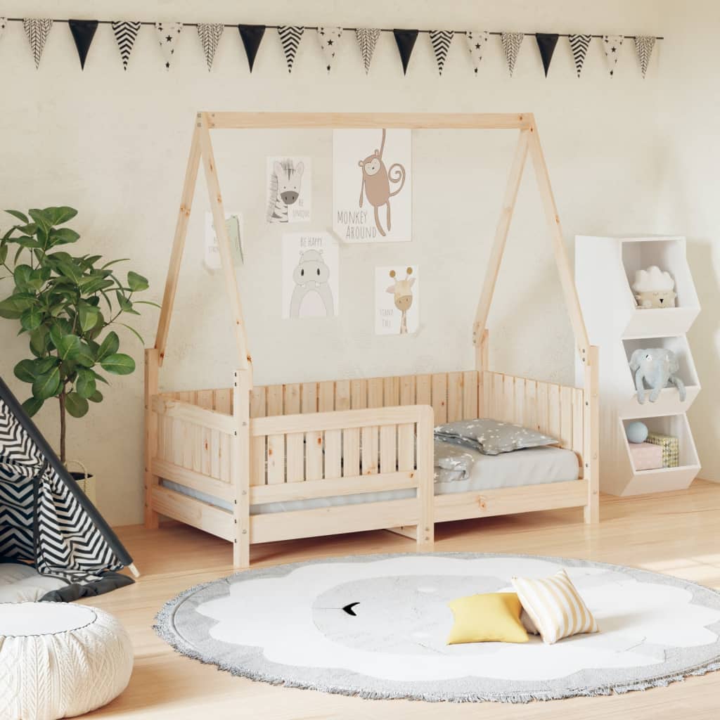 Kids Solid Wood Pine Bed Frame