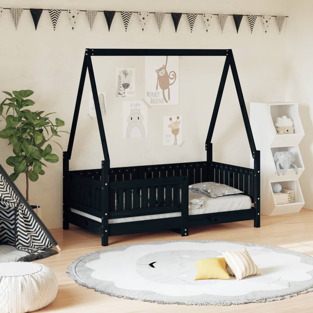 Kids Solid Wood Pine Bed Frame