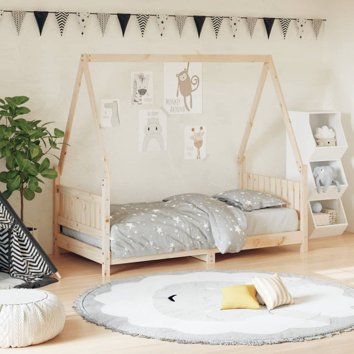Kids Solid Wood Pine Bed Frame