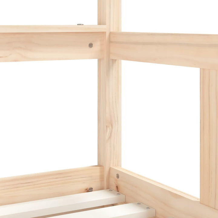 Kids Solid Wood Pine Bed Frame with Drawers