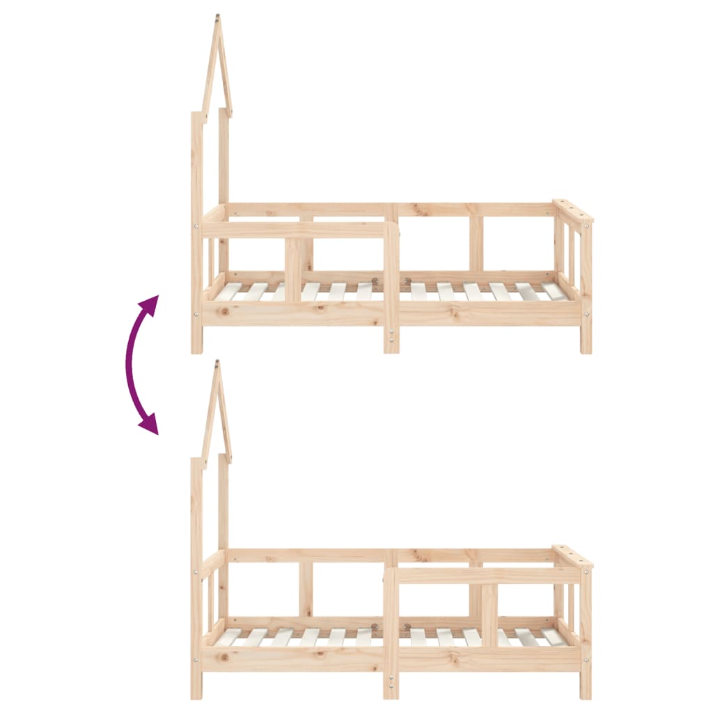 Kids Solid Wood Pine Bed Frame