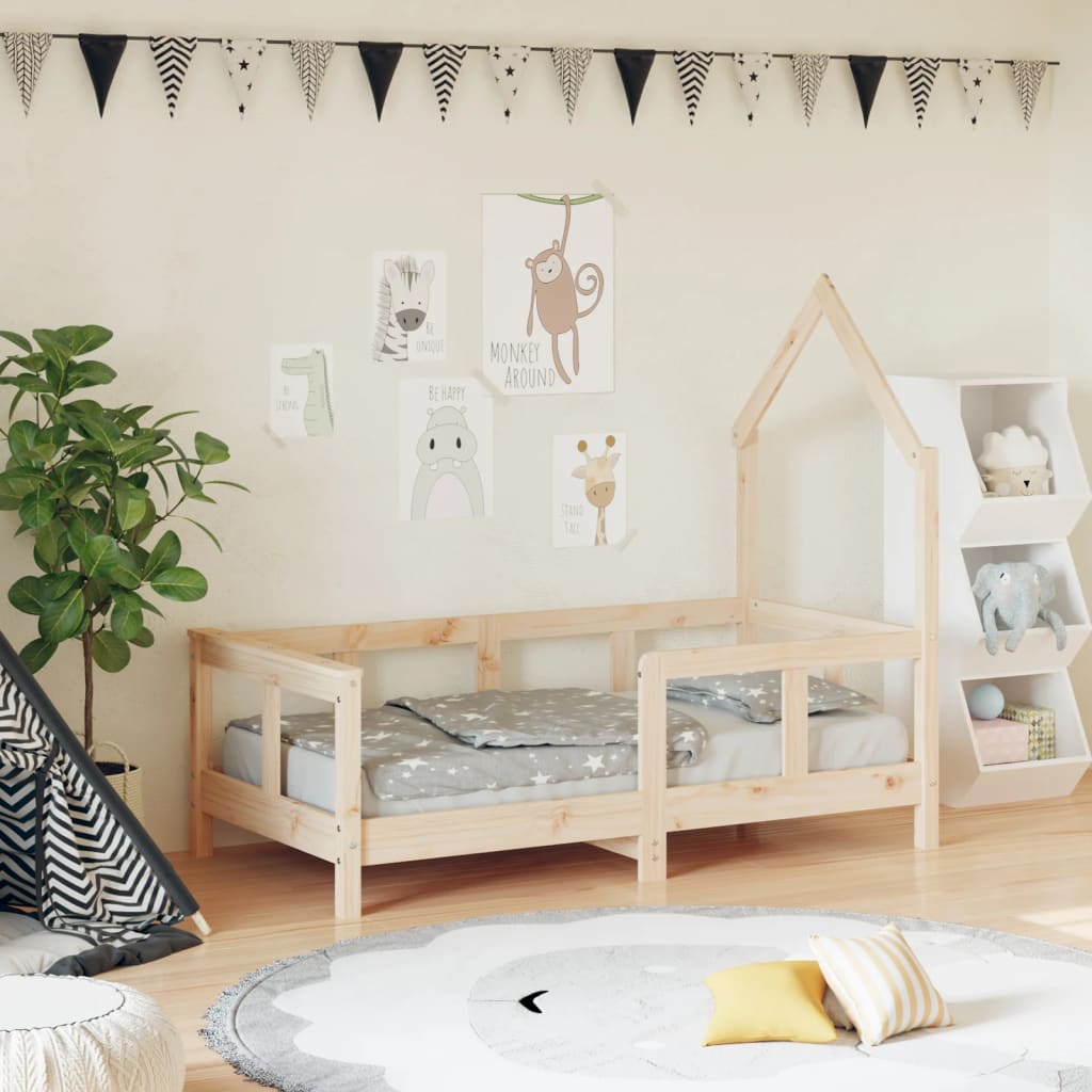 Kids Solid Wood Pine Bed Frame
