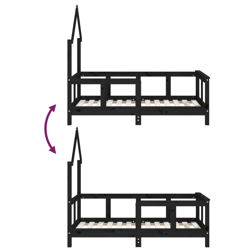Kids Solid Wood Pine Bed Frame