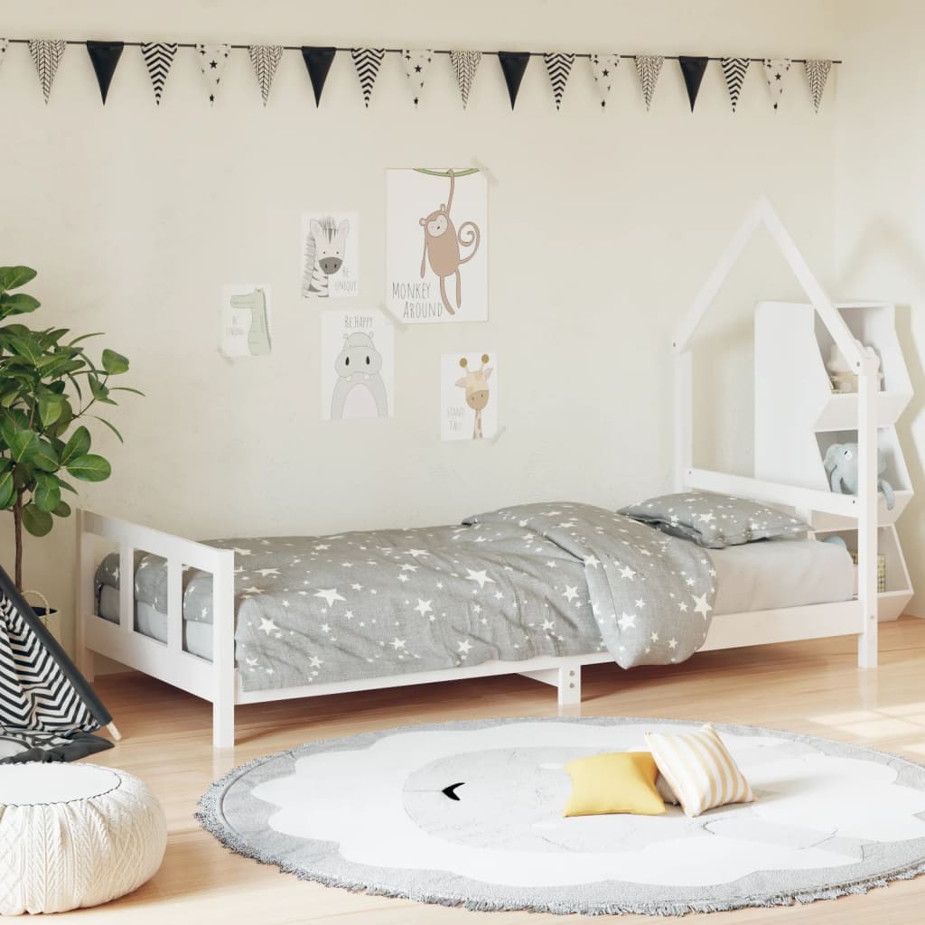 Kids Solid Wood Pine Bed Frame