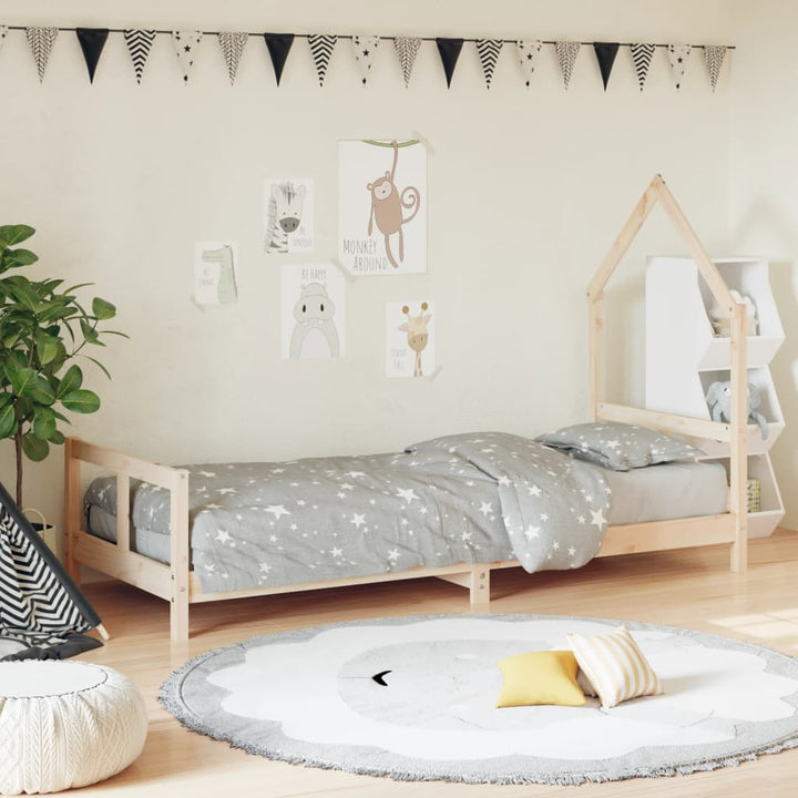 Kids Solid Wood Pine Bed Frame