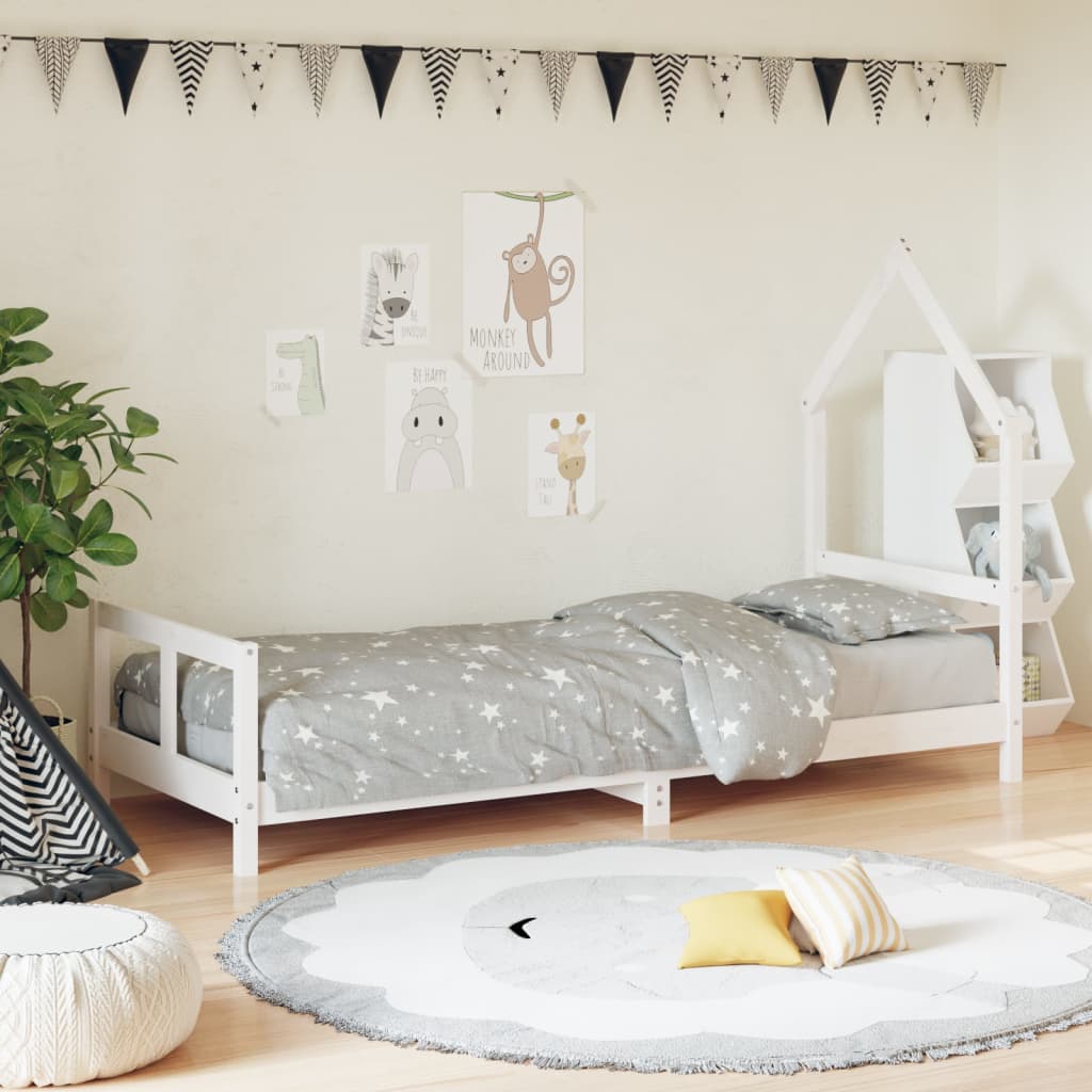 Kids Solid Wood Pine Bed Frame