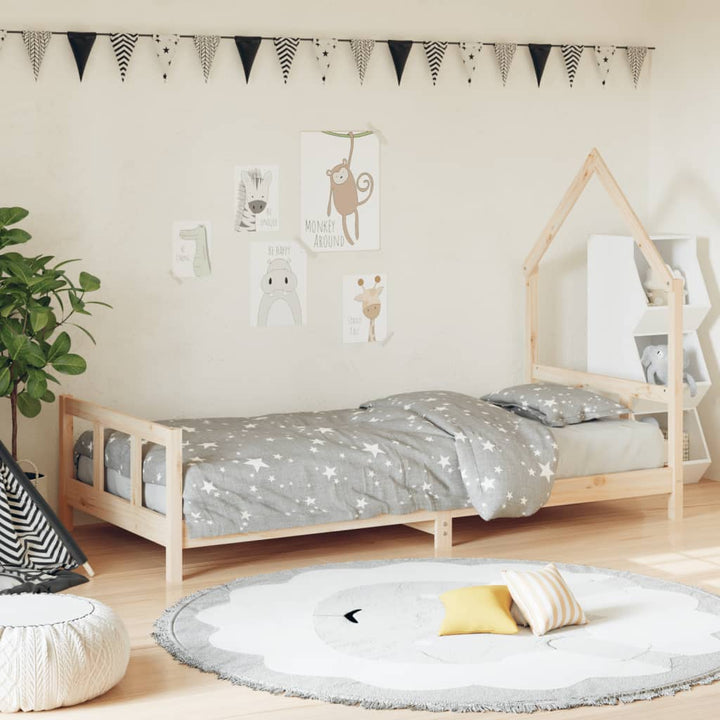 Kids Solid Wood Pine Bed Frame