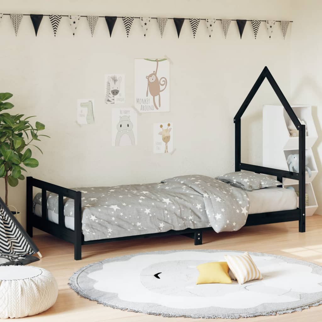 Kids Solid Wood Pine Bed Frame