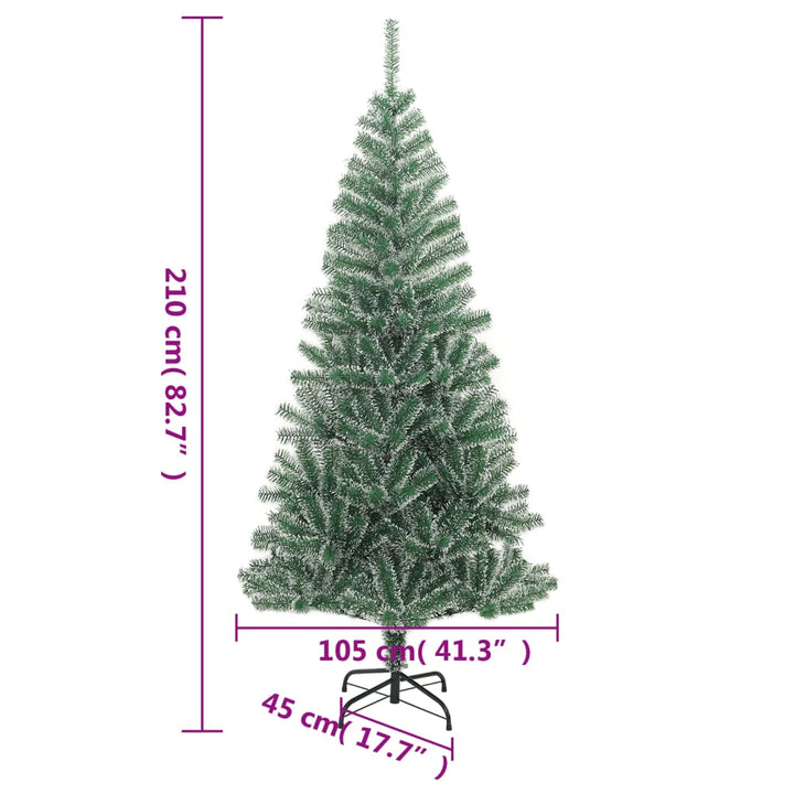 Artificial Christmas Tree With Flocked Snow Green