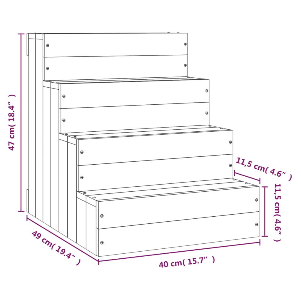 Pet Stair Solid Wood Pine