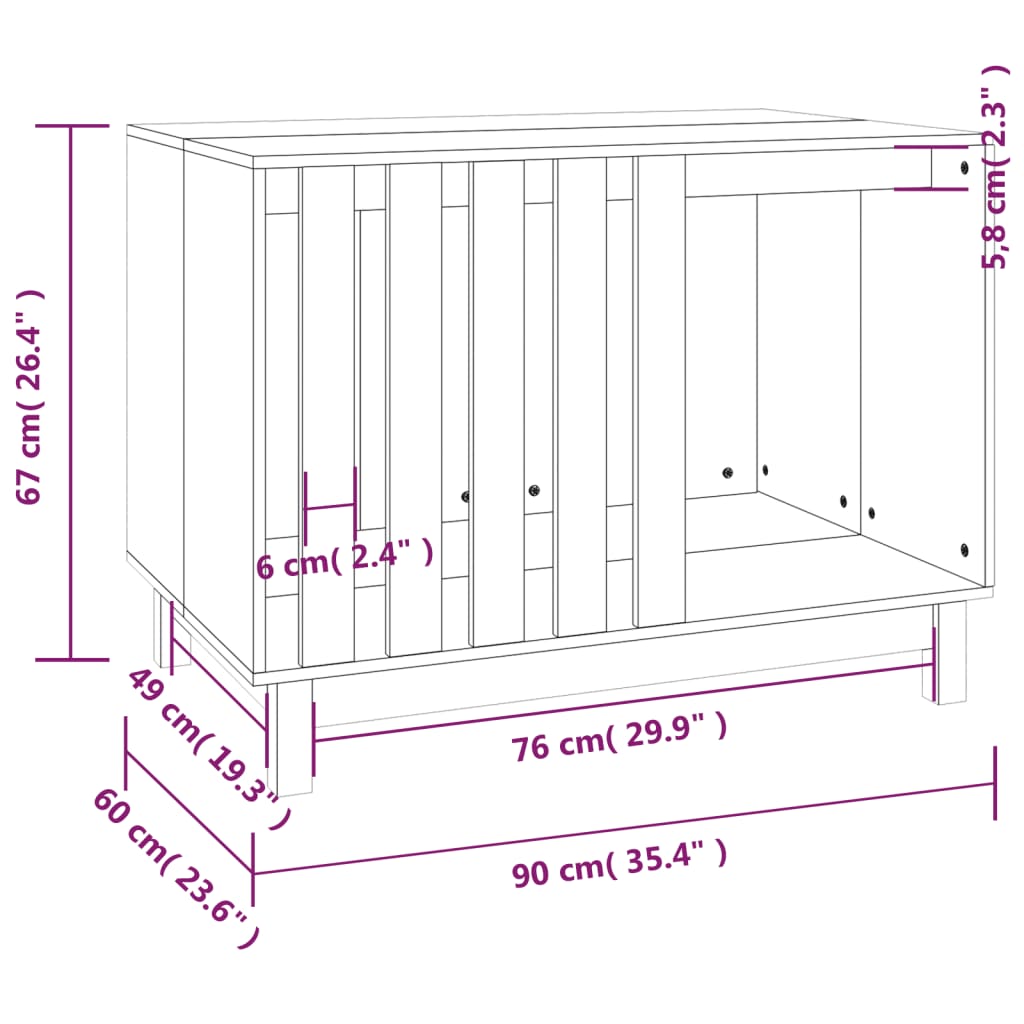 Dog House Solid Wood Pine