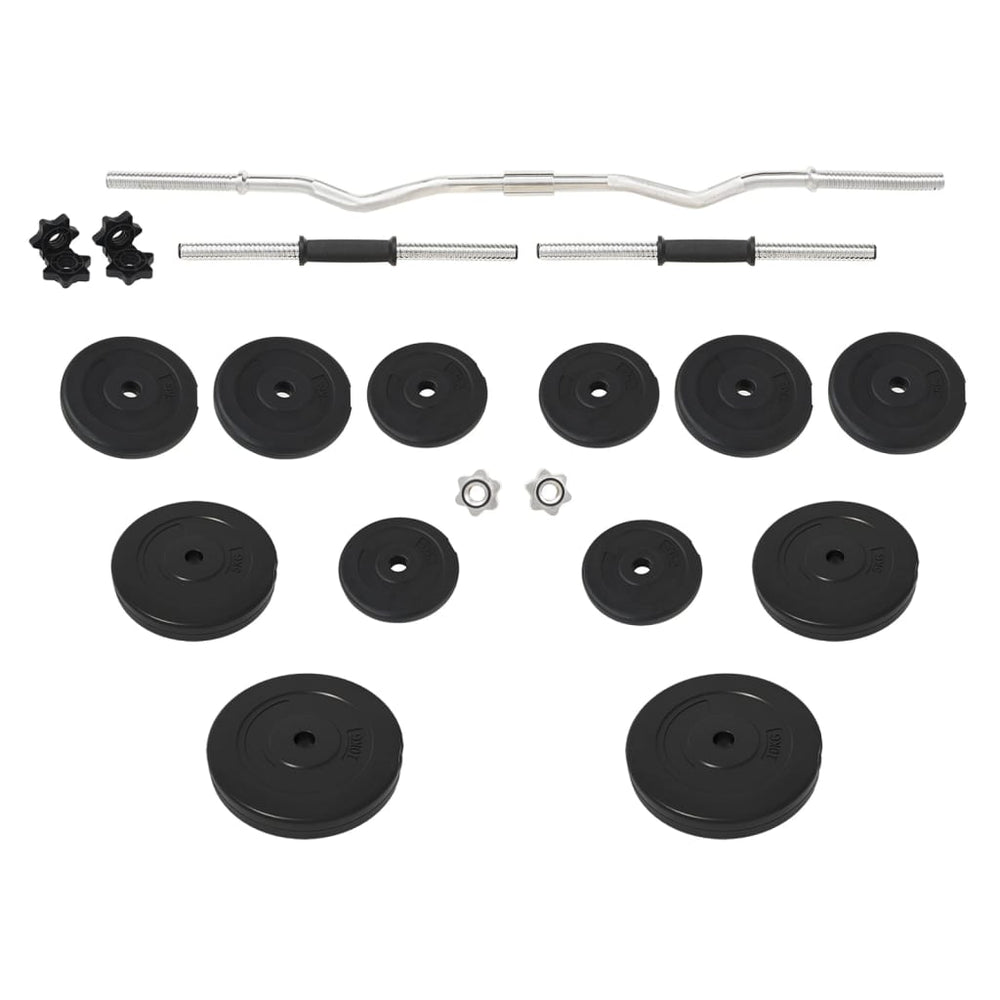 Barbell And Dumbbell With Plates