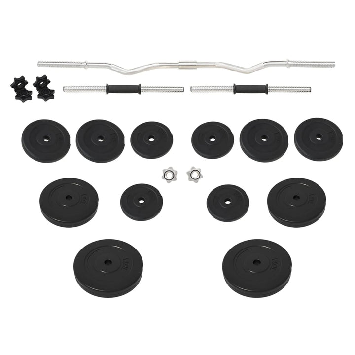 Barbell And Dumbbell With Plates