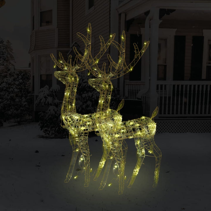 Xxl Acrylic Christmas Reindeers 250 Led 3 Pcs 180 Cm
