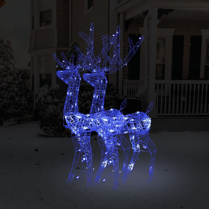 Xxl Acrylic Christmas Reindeers 250 Led 3 Pcs 180 Cm