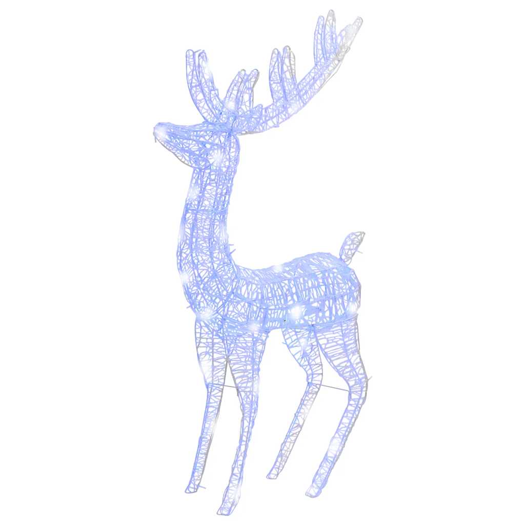 Xxl Acrylic Christmas Reindeers 250 Led 3 Pcs 180 Cm