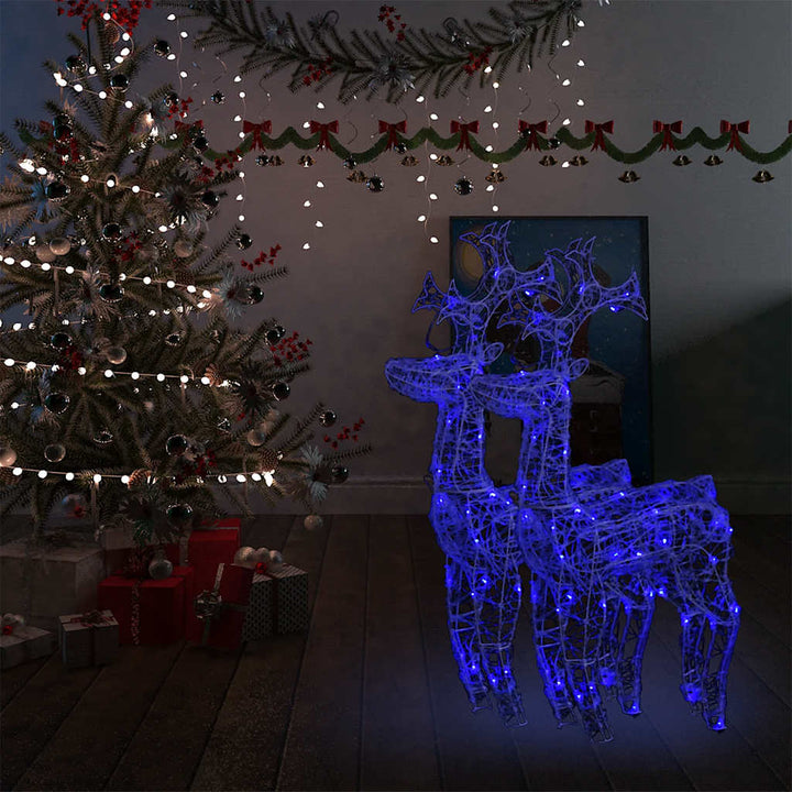 Xxl Acrylic Christmas Reindeers 250 Led 3 Pcs 180 Cm