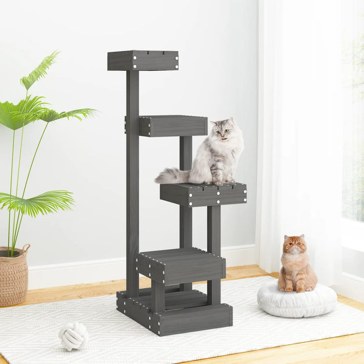 Cat Tree 45.5X49X103 Cm Solid Wood Pine