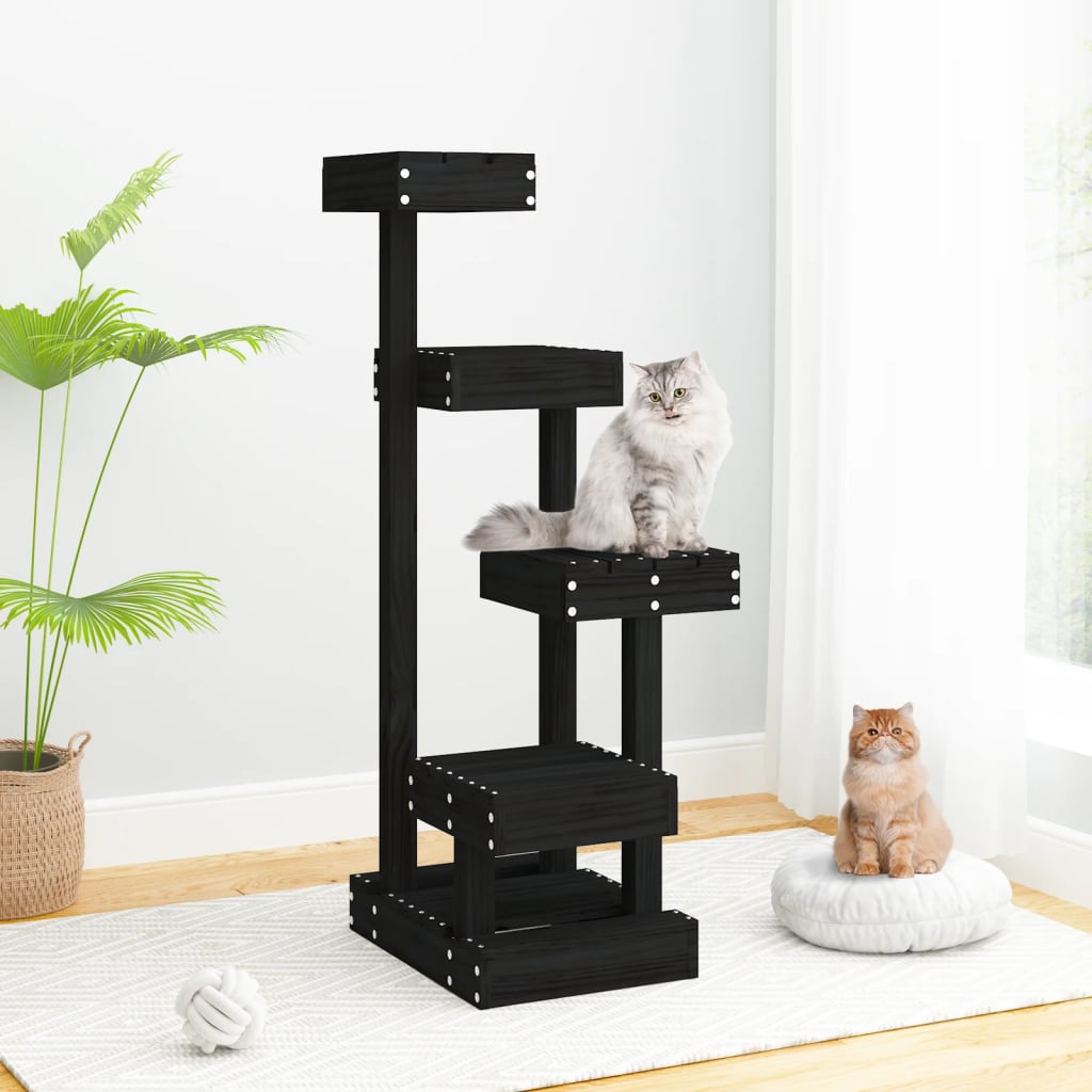 Cat Tree 45.5X49X103 Cm Solid Wood Pine