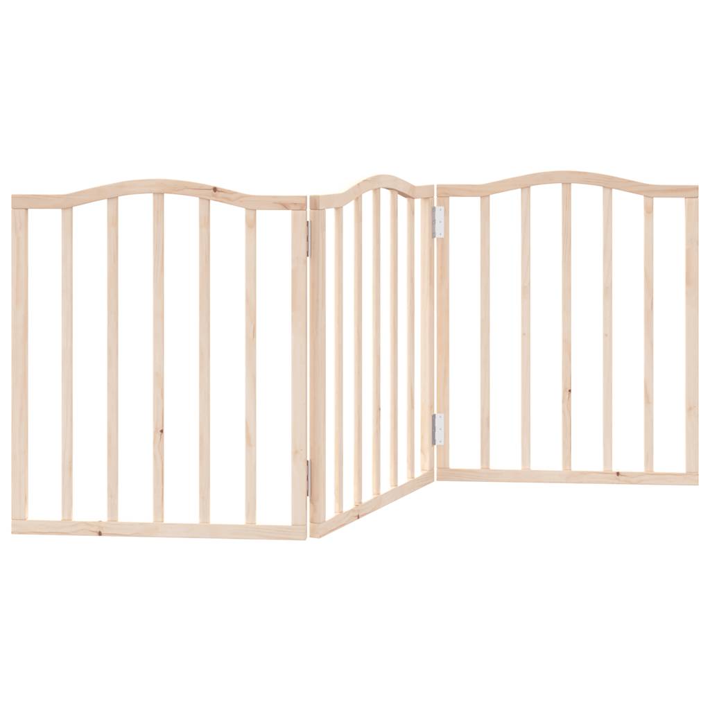 Dog Gate Foldable 3 Panels 150 Cm Poplar Wood