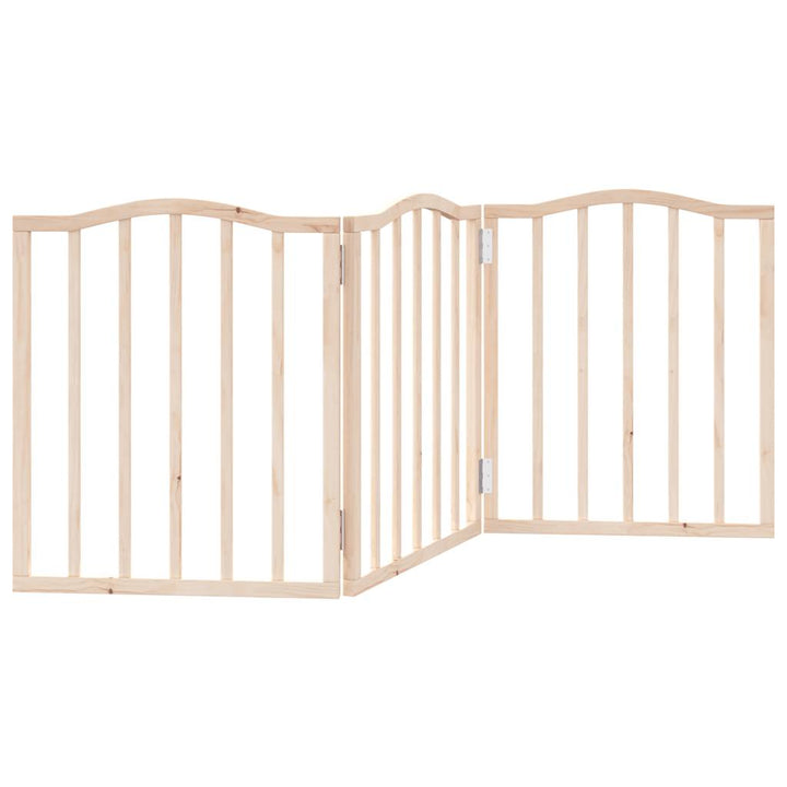 Dog Gate Foldable 3 Panels 150 Cm Poplar Wood