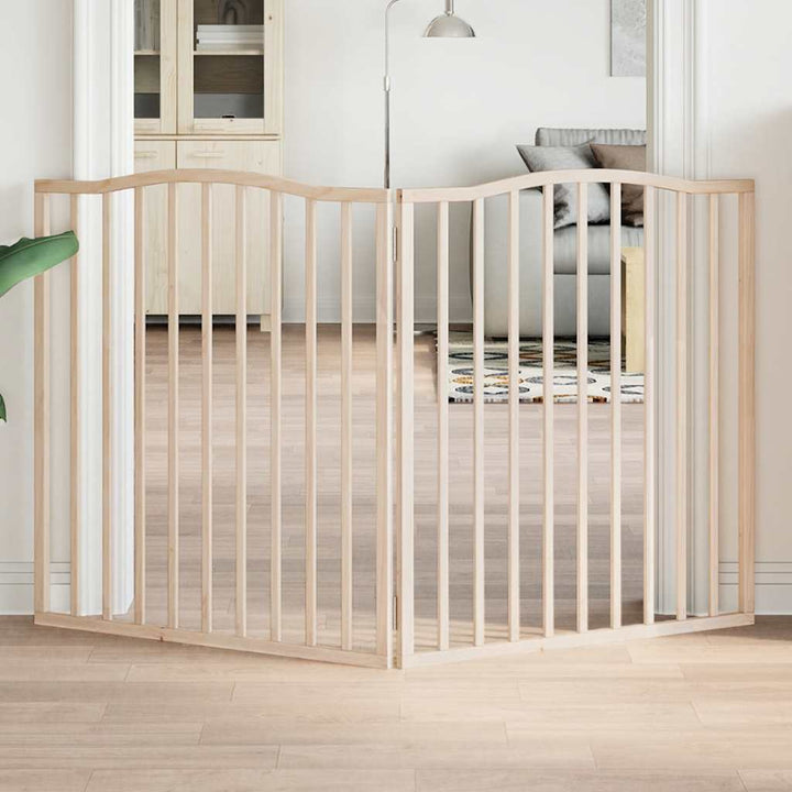 Dog Gate Foldable 3 Panels 150 Cm Poplar Wood