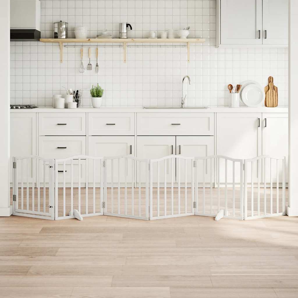 Dog Gate Foldable 3 Panels 150 Cm Poplar Wood