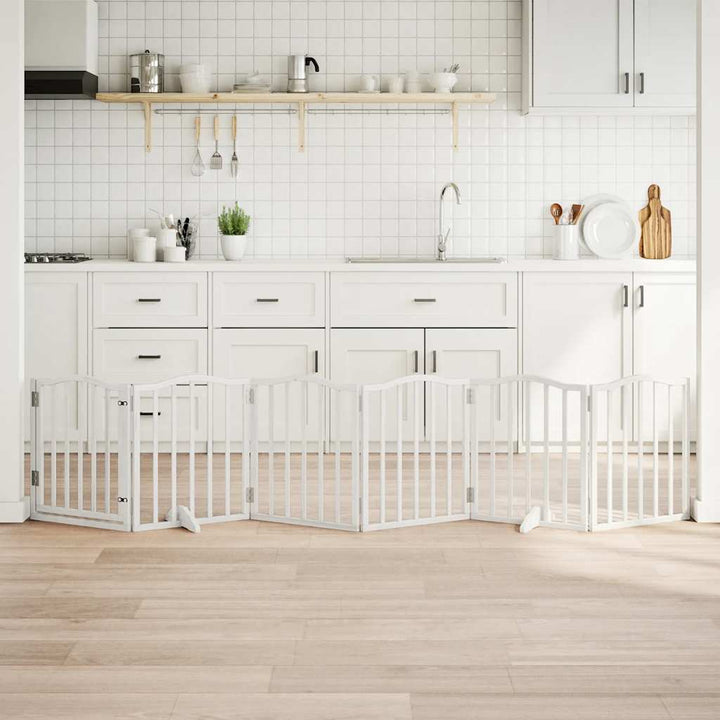 Dog Gate Foldable 3 Panels 150 Cm Poplar Wood
