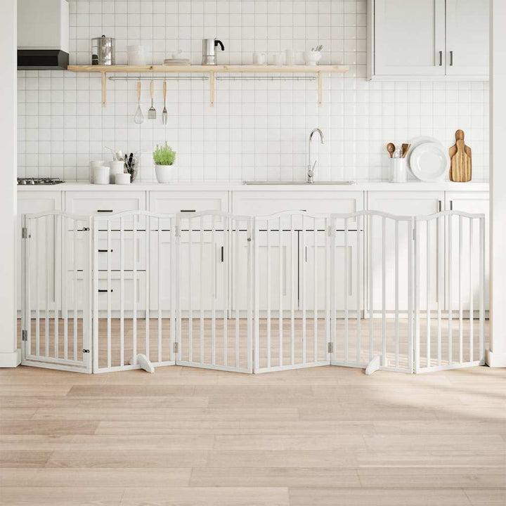 Dog Gate Foldable 3 Panels 150 Cm Poplar Wood