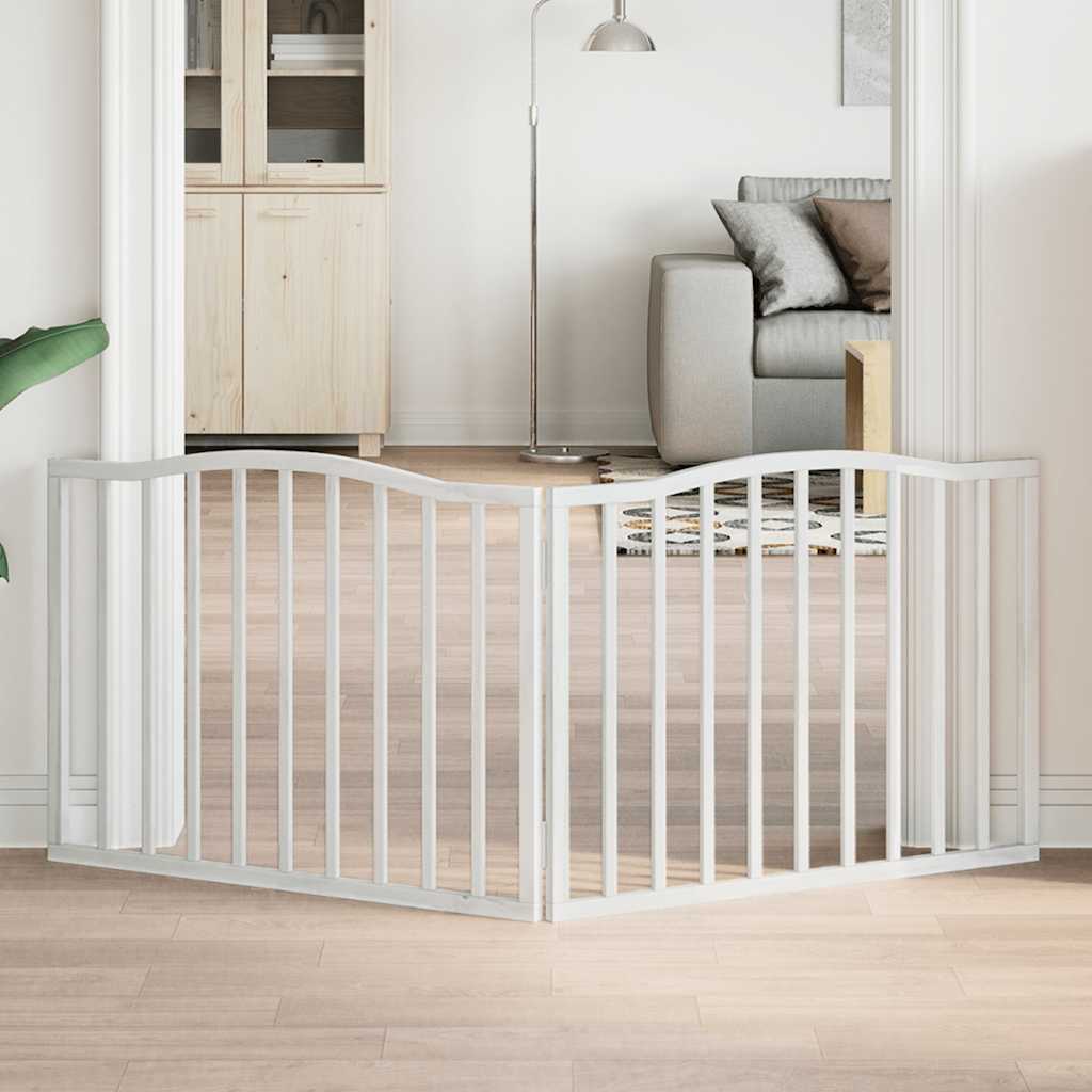 Dog Gate Foldable 3 Panels 150 Cm Poplar Wood