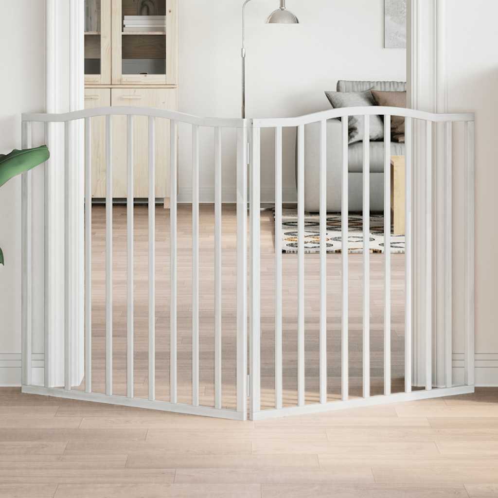 Dog Gate Foldable 3 Panels 150 Cm Poplar Wood