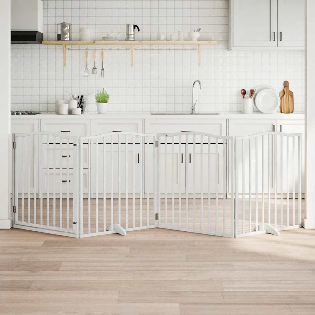 Dog Gate Foldable 3 Panels 150 Cm Poplar Wood