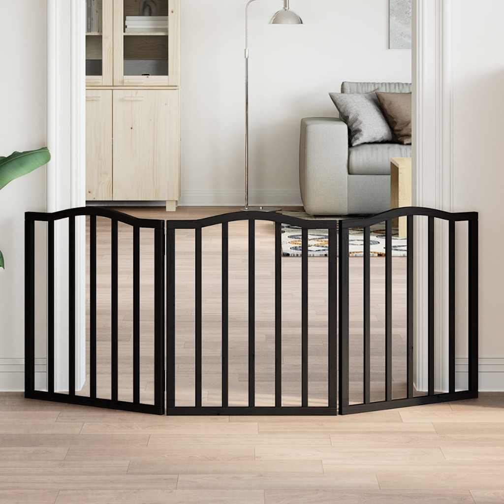 Dog Gate Foldable 3 Panels 150 Cm Poplar Wood