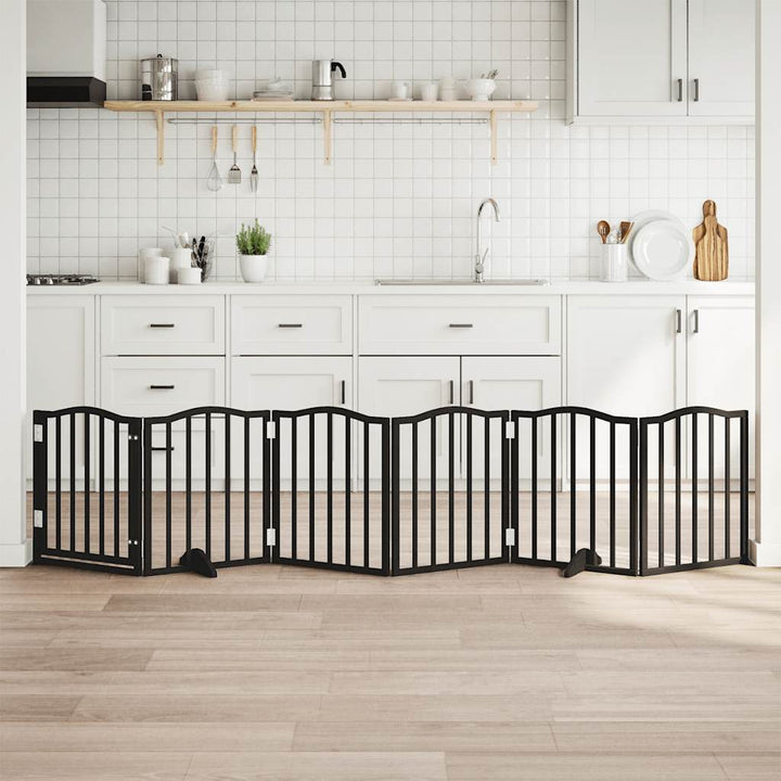 Dog Gate Foldable 3 Panels 150 Cm Poplar Wood