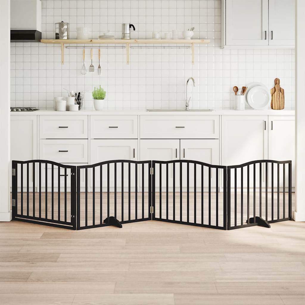 Dog Gate Foldable 3 Panels 150 Cm Poplar Wood