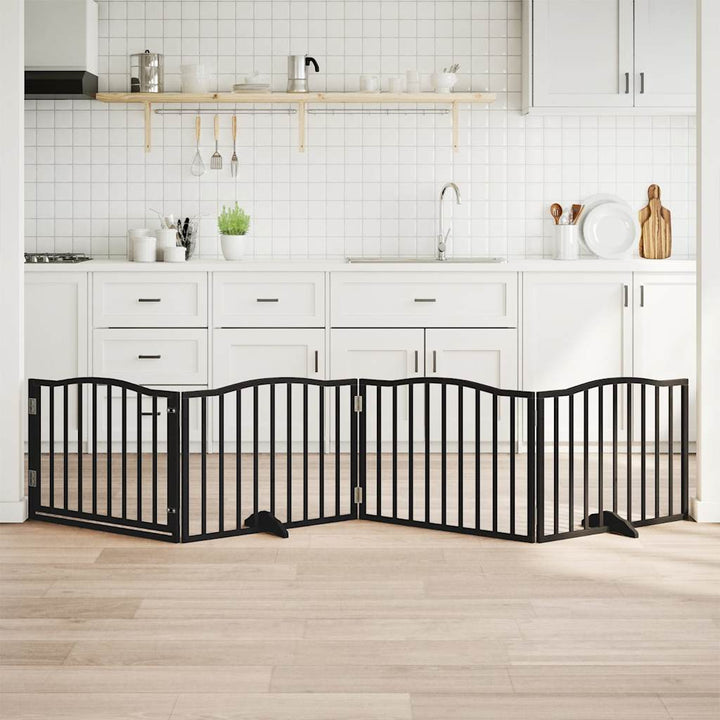 Dog Gate Foldable 3 Panels 150 Cm Poplar Wood