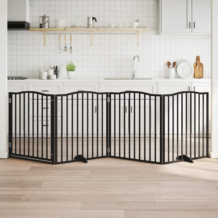 Dog Gate Foldable 3 Panels 150 Cm Poplar Wood