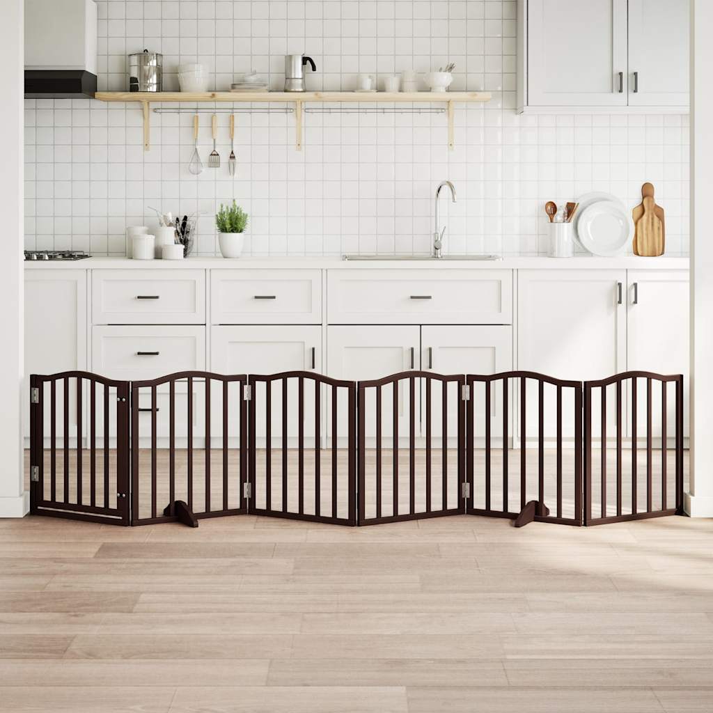 Dog Gate Foldable 3 Panels 150 Cm Poplar Wood