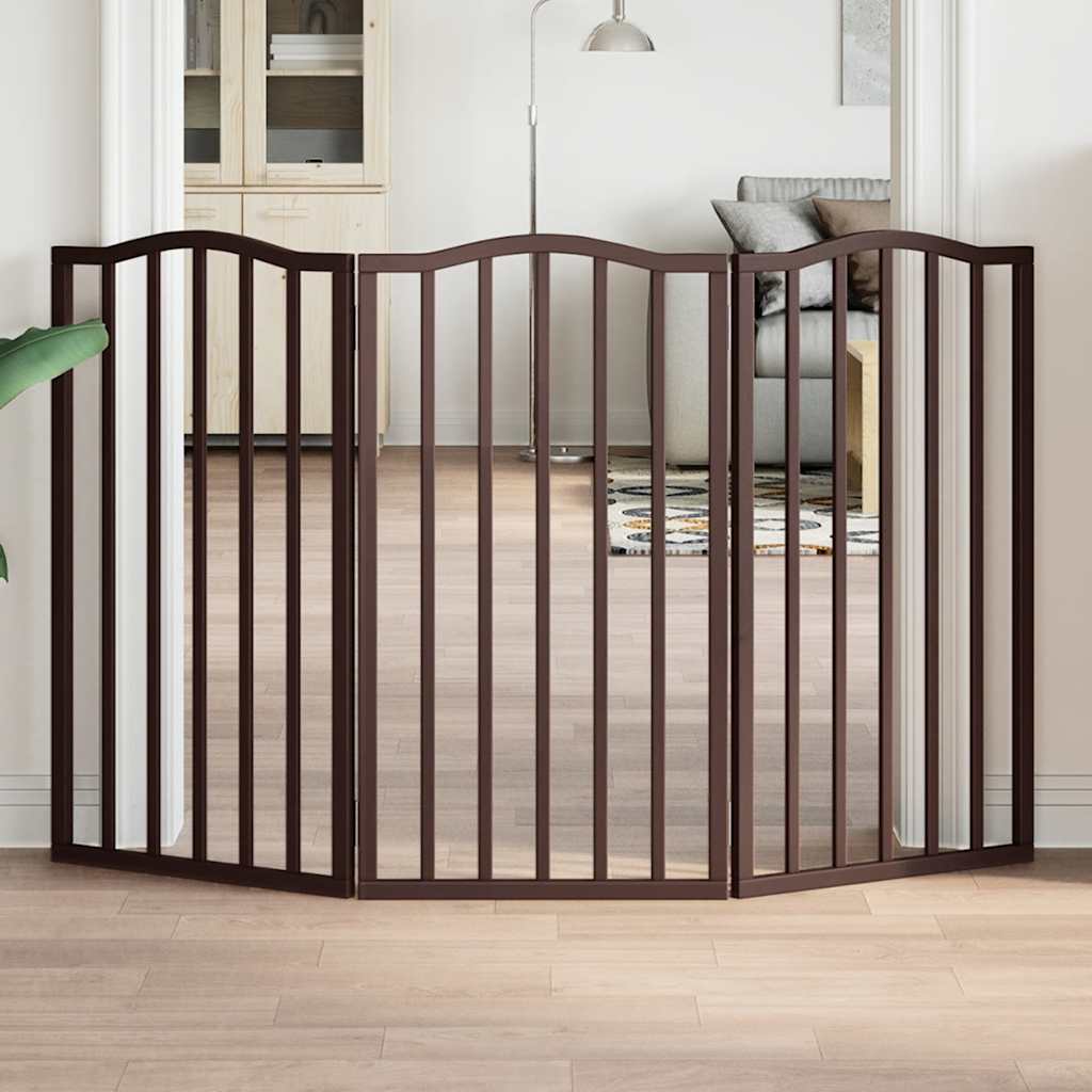 Dog Gate Foldable 3 Panels 150 Cm Poplar Wood